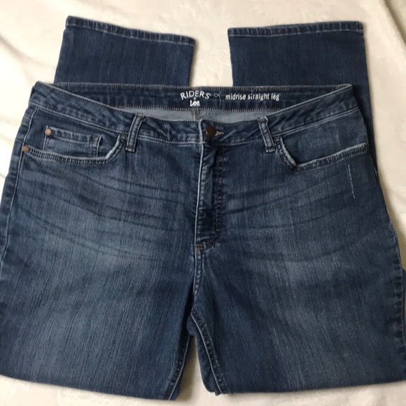 4/$25 Riders by Lee Midrise Straight Leg Size 18P - Picture 1 of 7